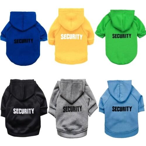 Winter Dog Clothes Warm Pet Dog Sweatshirt Solid Color Coat Security Puppy Hoodie French Bulldog Clothing Pet Costume Supplies