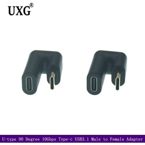 10Gbps U-type 90 Degree Type-c USB3.1 Male / Female Adapter Cord Extension Converter Thunderbolt 3 for Xiaomi Nintendo Switch