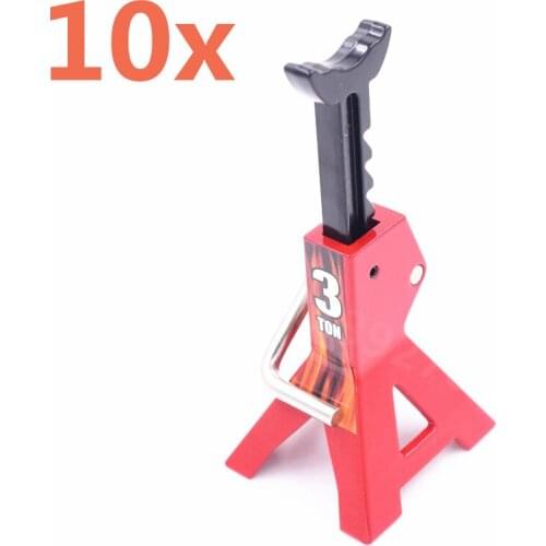 10Pieces RC Cars Steel 3 Ton Axle Stand Lift Capacity Stand Heavy Duty Vehicle Floor Ratchet Jack TRX4 D90 CC01 RC Climbing Car