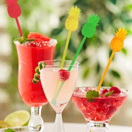 12pcs Pineapple Cocktail Swizzle Sticks Stirrer Coffee Wine Muddler Puddler Bar Tools Products