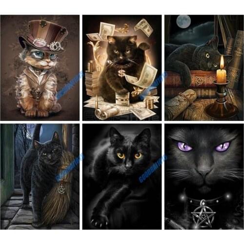 5D DIY Diamond Painting Cat Mosaic Diamond Embroidery Full Square Round Drill Animal Cross Stitch Kits Art Hobby Gift Home Decor