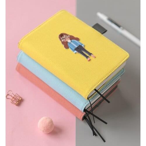 A6/A5 Hard Cover Cloth Diary Planner Notebooks And Journals Agenda 2019 Planner Organizer Note Book For School Kawaii Stationery