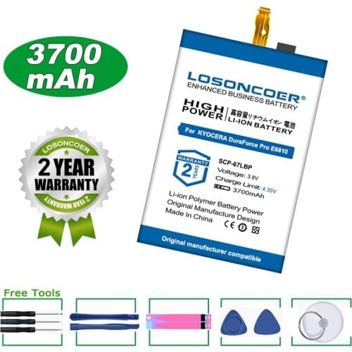 LOSONCOER Battery 3700mAh For KYOCERA DuraForce Pro E6810 E6820 5AAXBT099GEA SCP-67LBP SCP-67LBPS Mobile Phone Battery