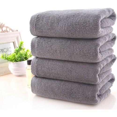 Pure Gray Thick Cotton Hand Wash Towel Soft Large Bath Towel Home Bathroom Hotel Adult Children Multi-size