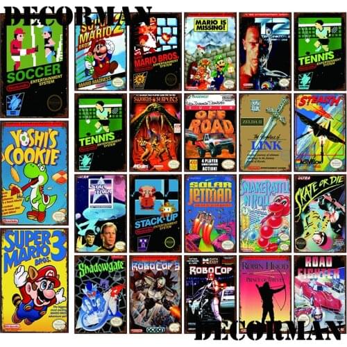 [ DecorMan ] Classic Game Japan Metal SIGN Custom Wholesale Kids Painting Cartoon PUB Decor LTA-2042