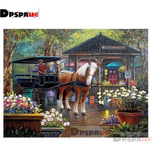 Dpsprue Full Square/Round Diamond Painting Kit Cross Stitch carriage Diamond 3D Embroidery DIY 5D Moasic Gift DP411