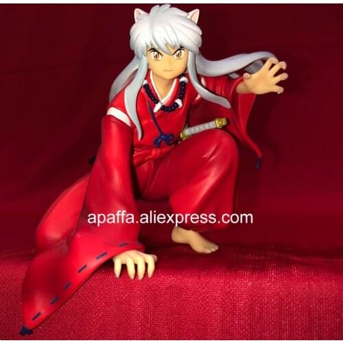 9cm Inuyasha Anime Figure Inuyasha Noodle Stopper Figure Sengoku Otogi Zoshi Inuyasha Action Figure Collectible Model Doll Toys