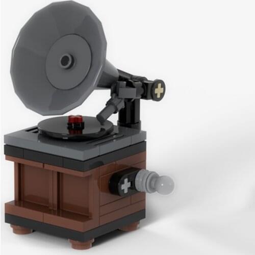 Building Blocks -19960 Retro Classic Vintage Record Player High-Tech Bricks Gifts Fit Diy Toy Christmas Gift Compatible Brand