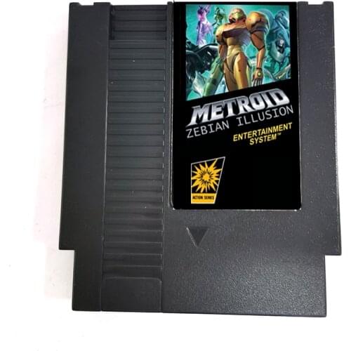 Metroid Zebian Illusion Nes Card For 72 Pin 8 Bit Game Player