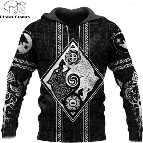 Beautiful Viking Hati And Skoll 3D All Over Printed Mens Hoodie Fashion Unisex Casual Streetwear Jacket Tracksuits DK079