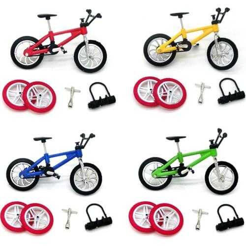Mini Finger Bike Set Kids Alloy Finger Bike With 1 Tool And 1 Lock And 2 Replacement Wheel Perfect Gift For Mini Extreme Sports