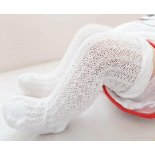 Baby Girl Socks Toddler Baby Cotton Mesh Breathable Socks Newborn Infant Baby Boy Pure cotton Summer High knee Socks