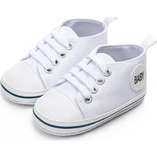 2020 New Fashion Baby Boys Girls Sneakers Canvas Sports Crib Soft First Walker Shoes First Walkers For 0-18month