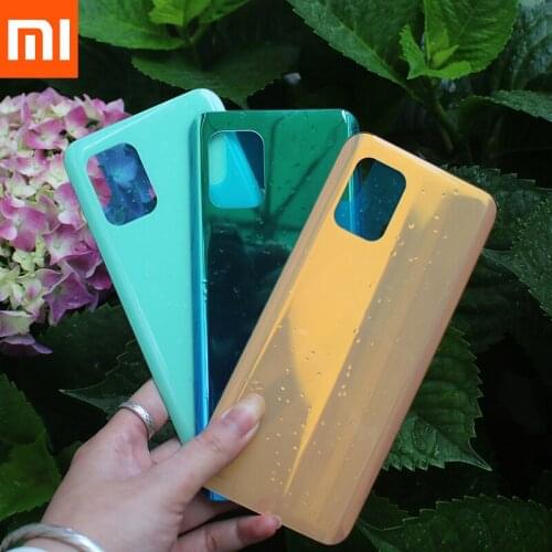 New Original Back Housing Cover For Xiaomi Mi 10 Lite Glass Rear Battery Case Door Replacement Parts For Mi10 Lite With Stickers