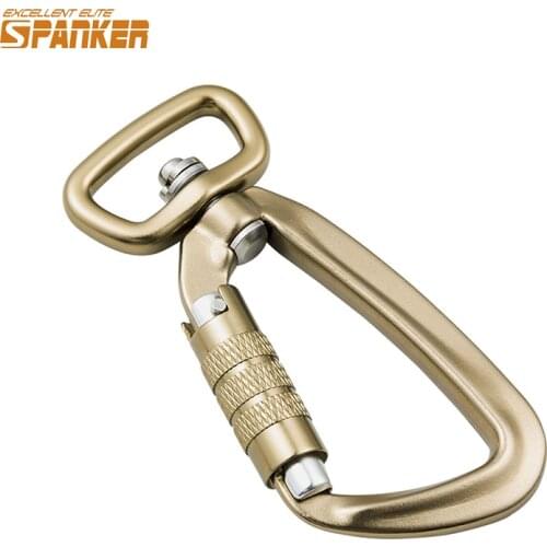 EXCELLENT ELITE SPANKER 1PCS Carabiner Clip Key Ring D Shape Buckle Pack Improved Durable Climbing Locking Carabiner