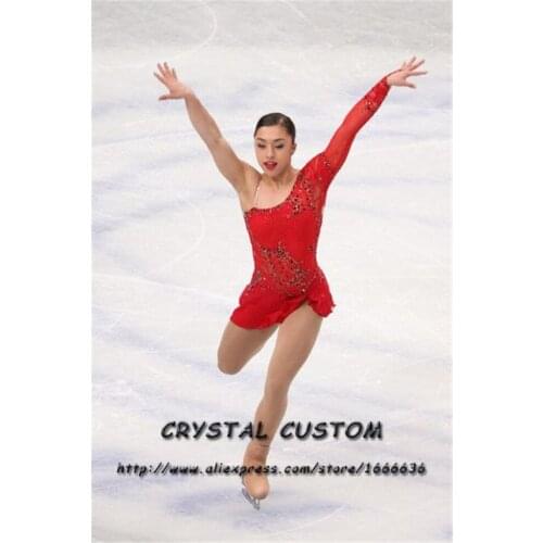 Crystal Custom Figure Skating Dress Girls New Brand Ice Skating Clothes For Competition DR4634