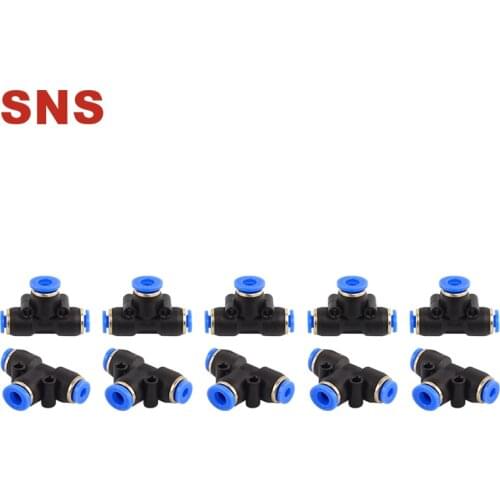 SNS SPEND Series Series Pneumatic Reducing Push In Connect Tee Type Pipe Tube Fitting Quick Connector