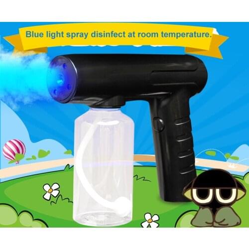 260ML Portable Nano Mist Sprayer Blue Light Nano Disinfection Water Spray Gun Atomizer Fogger Wireless Spray Machine Atomizador