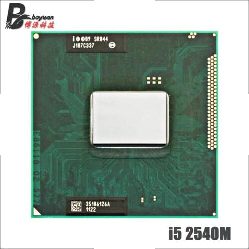 Intel Core i5-2540M i5 2540M SR044 2.6 GHz Dual-Core Quad-Thread CPU Processor 3M 35W Socket G2 / rPGA988B