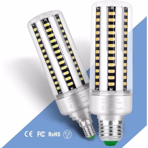 Led Corn Lamp E27 5736 Led E14 Corn Bulb 220V AC85~265v Smart IC Aluminum 110V Led Light 5W 7W 9W 12W 15W 20W 25W Home Bombillas