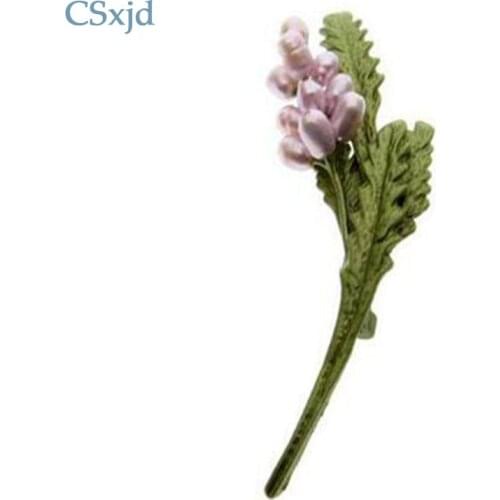 CSxjd vintage brooch jewelry Natural Pearls Green that bake Paint lavender brooch scarves buckle Accessories