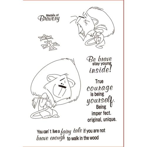 11x16 animal TBig ice cream ransparent Clear Stamps Silicone Seals for DIY scrapbooking photo album Card Making