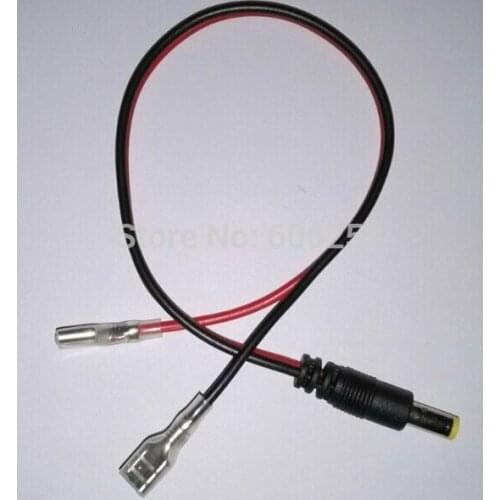 12V DC 5.5 2.1 Male Terminal to red and black 6.3 plug 10PCS