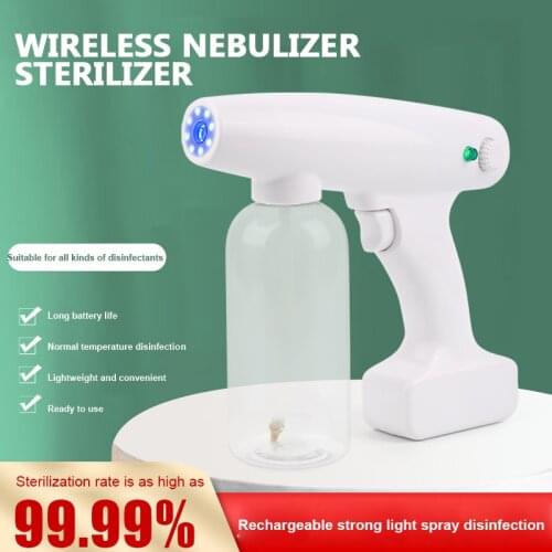 500ML Blue Light Nano Steam Atomizing Fogger Blu-ray Disinfection Sprayer adjustable spraying distance Fogger Steam Spray Guns