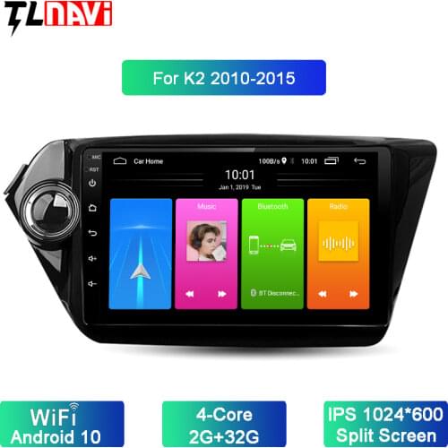 9 inch Android 10 car dvd GPS Navigation for KIA RIO2 K2 2010-2015 With Bluetooth/TV/WIFI/USB/Radio/video