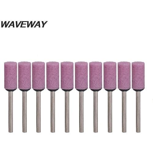 WAVEWAY 10pcs/set 3*8mm Abrasive Mounted Stone For Dremel Rotary Tools Grinding Stone Wheel Head Dremel Tools Accessories