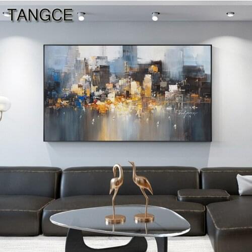 Abstract Imagery Canvas Painting Modern City Poster Print for Living Room Bedroom Dinning Room Aisle Modern Wall Art Pictures