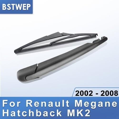 BSTWEP Rear Wiper & Arm for Renault Megane Hatchback MK2 2002 2003 2004 2005 2006 2007 2008