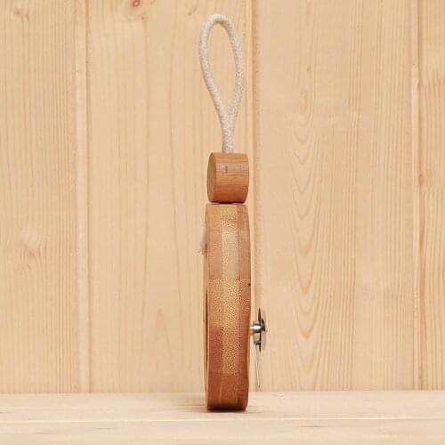 Wood Round Sauna Thermometer Hygrometer Temperature Measurement Hanging