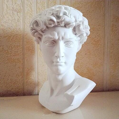 David Head Portraits Bust Mini Gypsum Statue Michelangelo Buonarroti Home Decoration Resin Art&Craft Sketch Practice