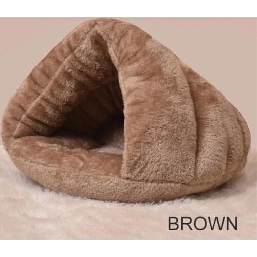 Pet Dog Cat Cave Igloo Cages Bed Basket House Kitten Soft Cozy Indoor Cushion Kennel Cages