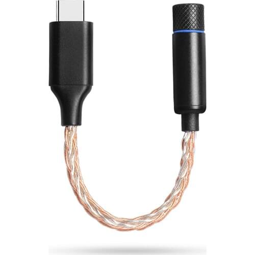 OKCSC OFC Type-c Male Adapter to 3.5mm Audio Female AUX Cable Silver Plated Wire for Google Pixel 2 Mote Z HTC10 S8 xiaomi 6