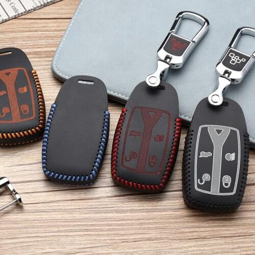Luckeasy leather key case for landrover freelander 2 2009 2010 2011 2012 case key2y