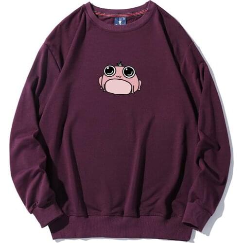 Kawaii Pink Frog Sweatshirt Aesthetic Harajuku Oversized Hoodie Spring Autumn Women Thin Streetwear Cute Sweetshirt for Girls
