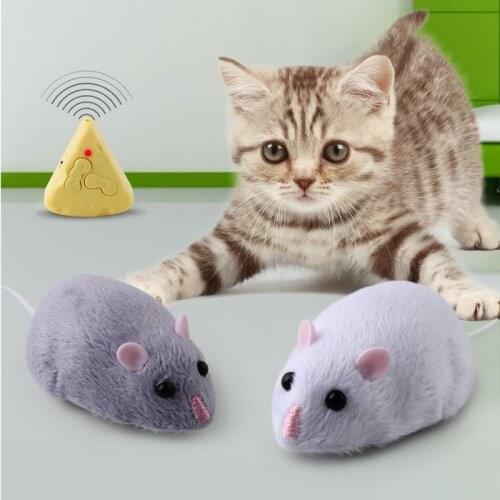 Mouse Model RC Animals Toy Simulation Infrared Electric Prank Jokes Remote Control Mouse on Radio Control Cat Toys for Kids 2021