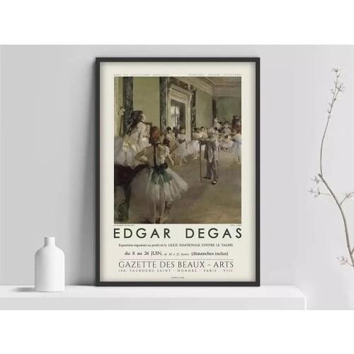 Museum Artr, Edgar Degas Ballest Class Poster, Degas Ballet Print, Degas Exhibitoin Poster, Degas Ballet,Henri Matisse Exm Ga