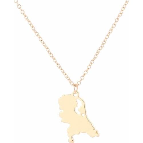 Nederlandse kaartketting New Arrival Trendy Netherlands Map Pendant Necklace I Love Netherlands Choker Color