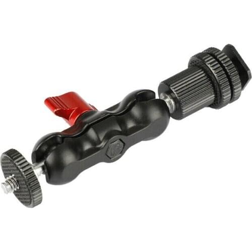 New 1/4"-20 Ball Head Extension Arm Shoe Mount for Camera Monitor Flashlight
