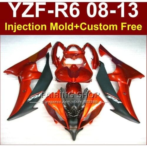 Orange Motorcycle Injection molding fairing kits for YAMAHA YZFR6 2008 2009 2011 2013 ABS fairings kit YZF R6 08-13 YZF1000 R6