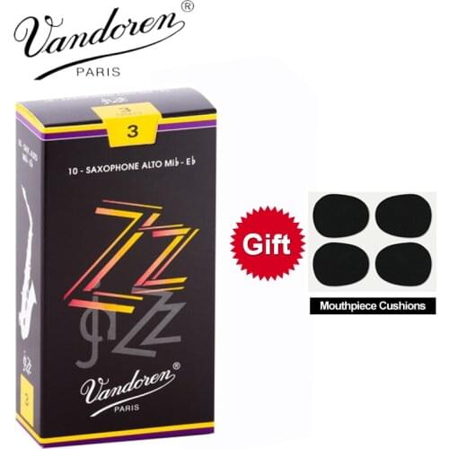 Original France Vandoren ZZ Alto Sax Reeds / Eb Alto saxophone reeds Strength 2.5#, 3#,3.5# Box of 10 [With Gift]