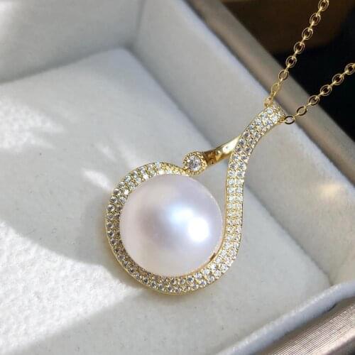 Wholesale 925 Sterling Silver Pendant Base Settings Mountings Findings Parts for Pearl Crystal Jade Agate Beads Stones