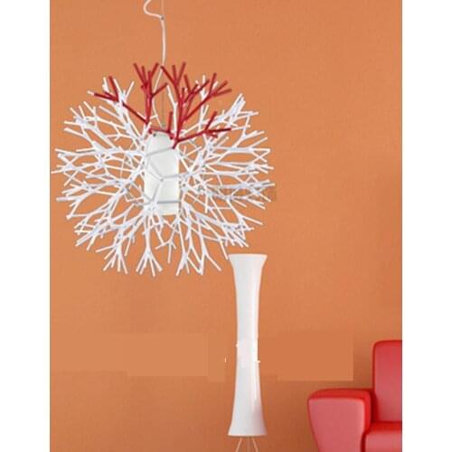 Dining room Art Deco Snowflake Hanging Lamps Studio Cafe Salon led Snowflake Pendant Lights White Red Christmas Pendant Lustres