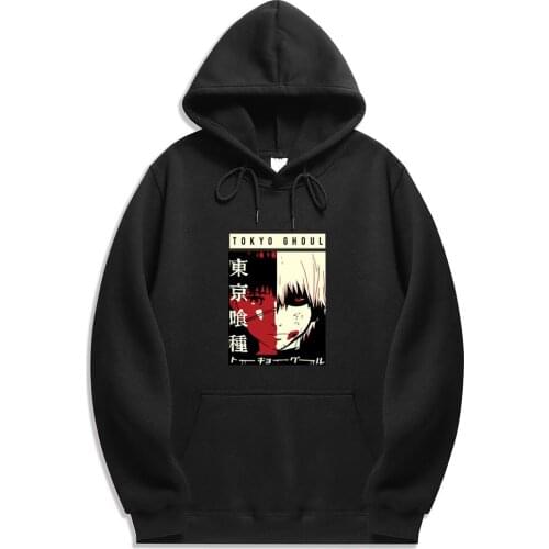 Harajuku Chic Loose Punk Long Sleeve Sweatshirt for Tokyo Ghoul Hoodie Japanese Anime manga printed gothic street top