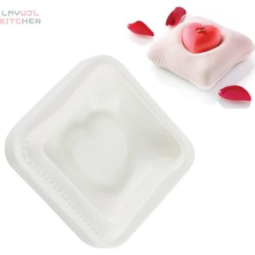 Heart-shaped Pillow Chiffon Cake Silicone Mold DIY Mousse Chocolate Mold Baking Silicone Bakeware Kitchen Baking Accessories