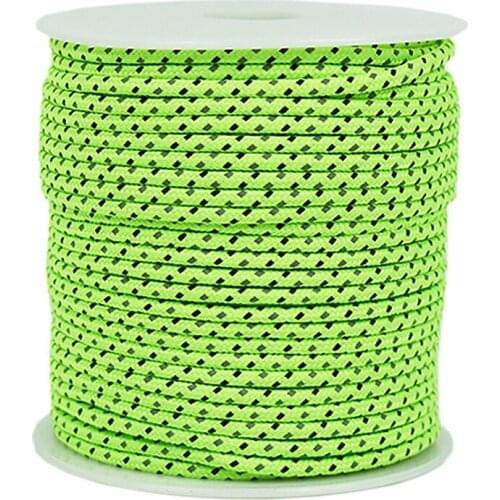 50M Reflective Rope Paracord 2.5/4MM Diameter Reflective String Windproof Tent Rope for Camping Tent Awning Outdoor Gear Lanyard