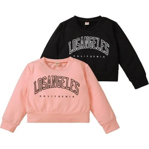 1 2 3 4 5 Year Toddler Children Sweatshirt Letter Print Fashion Baby Girl Hoodies Long Sleeve Spring Fall Boys Pullover Shirts